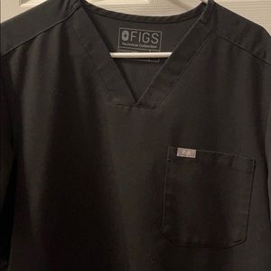 Figs black scrub top